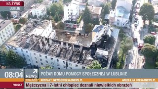 Polsat News Dron Pożar Dps-U Na Głowackiego Lublin 31.08.2019