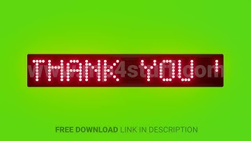 Thank You Visit Again Scrolling Red Dot Matrix LED Text Animation on Green Screen Seamless Loop
