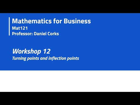 Workshop 12 - Calculus - Finding critical points