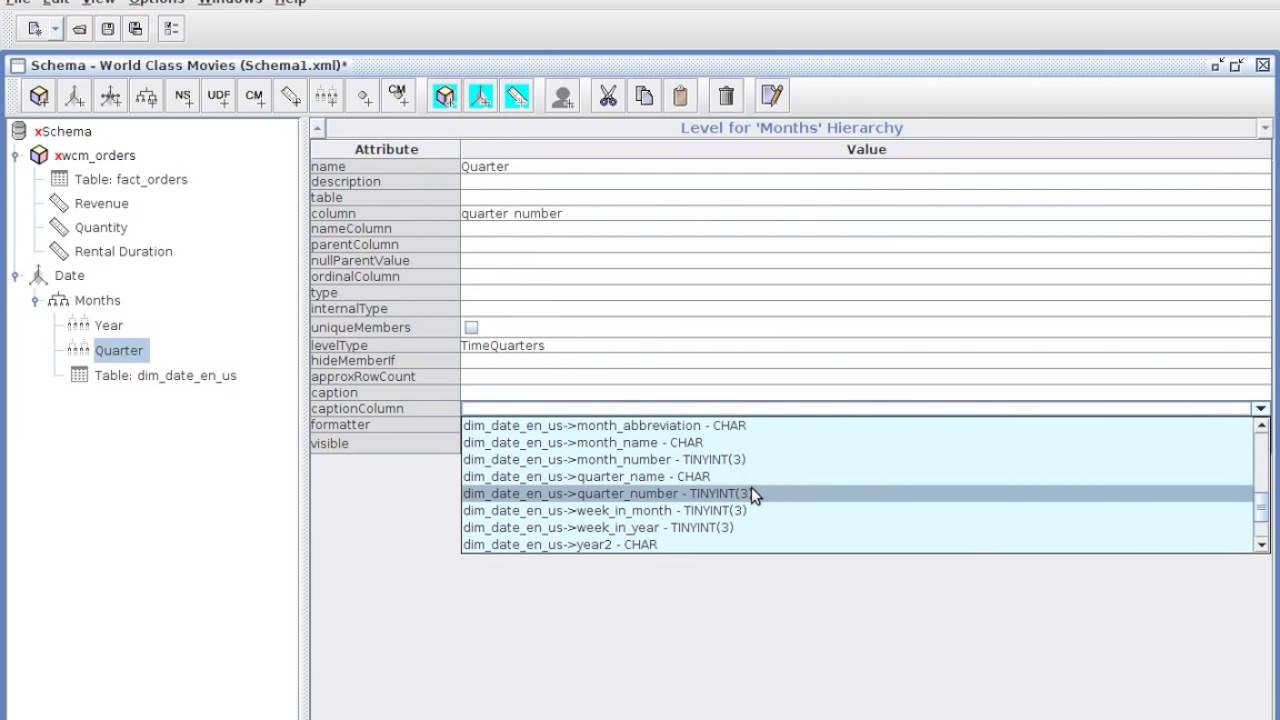 pentaho schema workbench