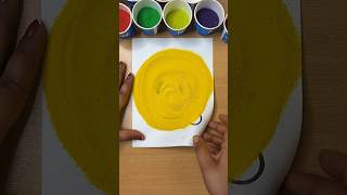 Relaxing ASMR Sand Art | Yellow Smiley Emoji with Pink Tongue 😋 #shorts