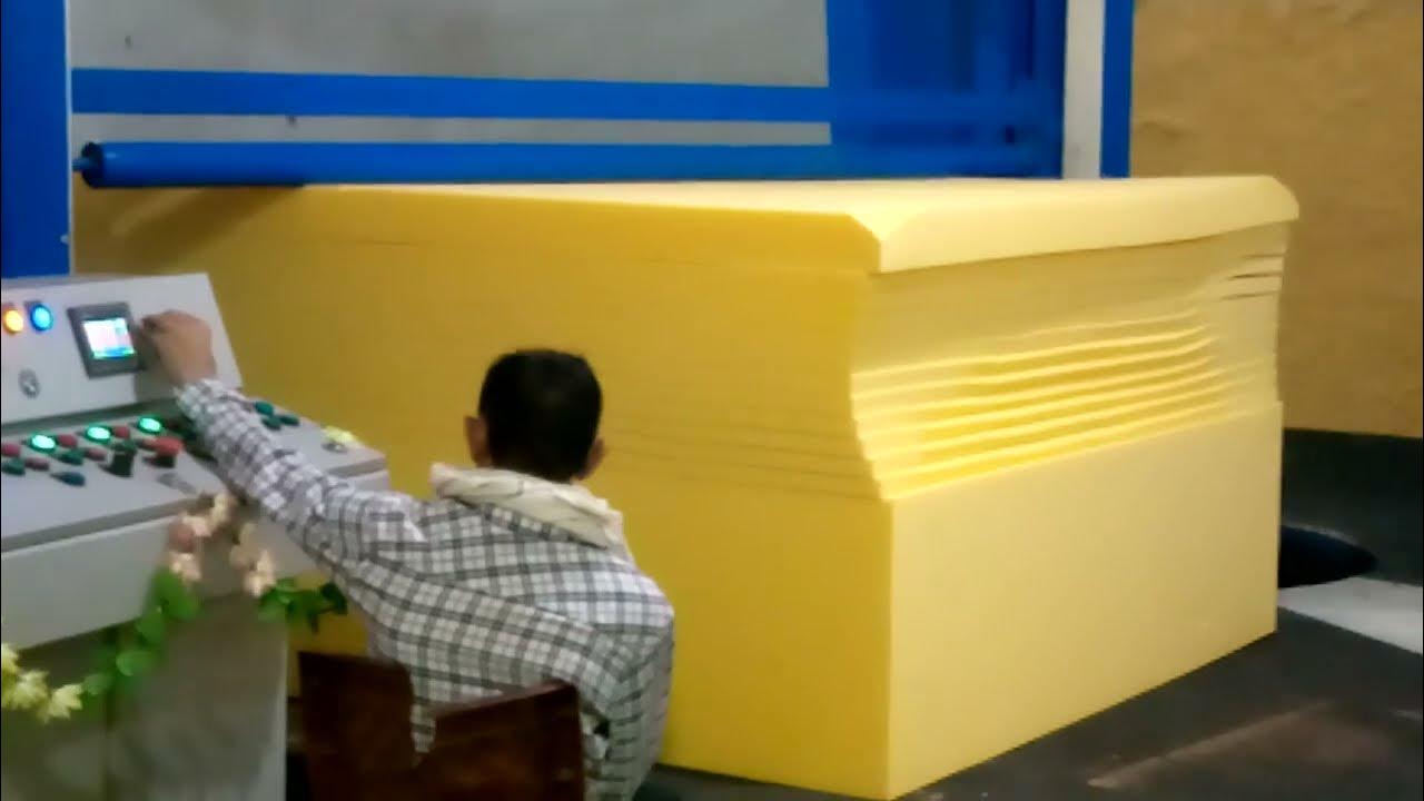 32 Density PU Foam Cutting For Mattress Foam Cutting Machine YouTube