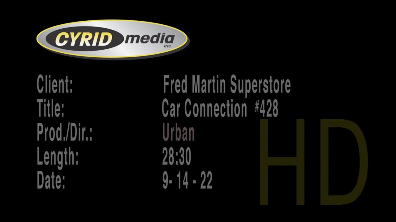 Fred Martin Superstore's Car Connection 9-10-22 WJW HD 