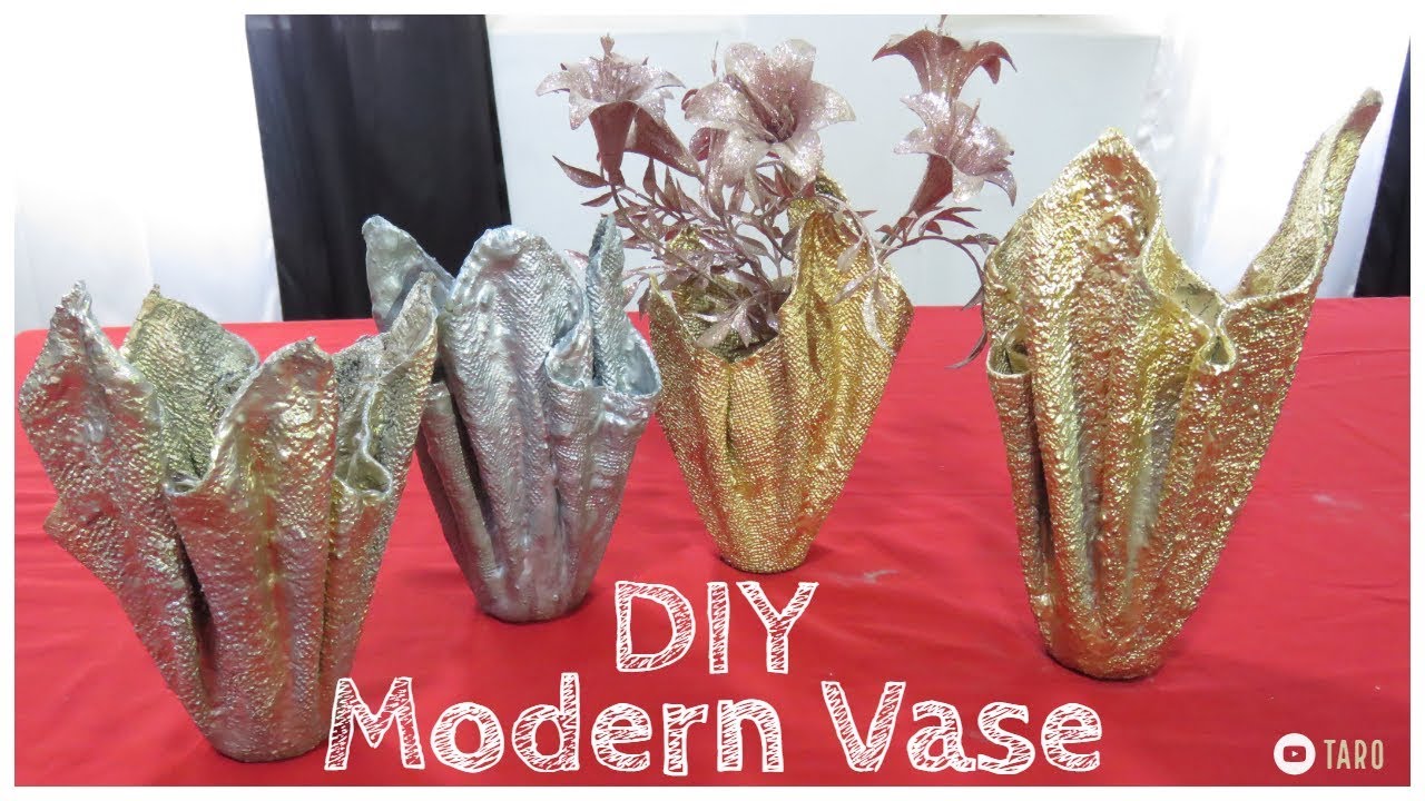 DIY Ultra Modern Cement Vase - YouTube