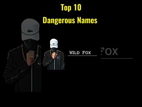 Top 10 Dangerous Names For Free Fire | Top 10 Attitude Names