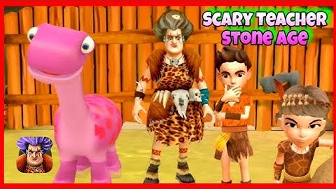 SCARY TEACHER 3D STONE AGE Prank Gameplay 😱 || Scary Teacher 2: Stoneage Game 2022