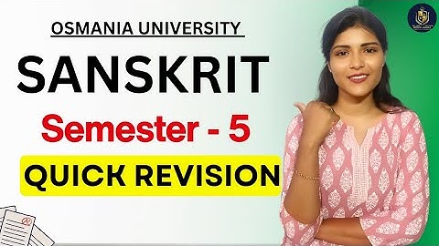 SANSKRIT || SNELLE HERHALING || OSMANIA UNIVERSITY || SEMESTER-5 || 💯 GESLAAGD || ‎@shivanipallela