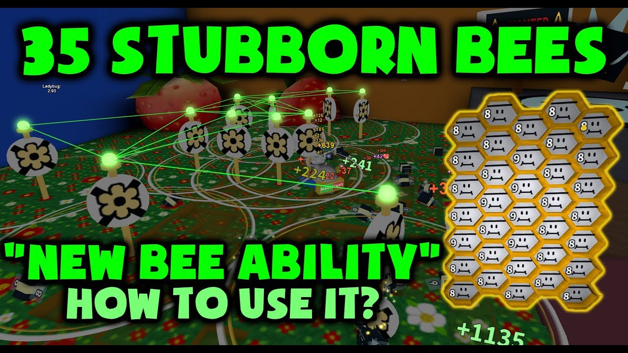 New Bee 35 Stubborn Bees Roblox Bee Swarm Simulator - 