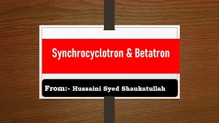Synchrocyclotron