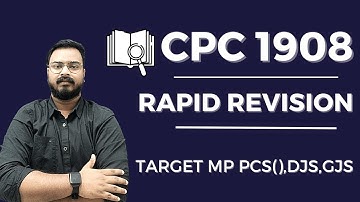 Civil Procedure Code 1908 Lecture Series By Sonu Sir | All State Judiciary Exam | Part-1 | CPC