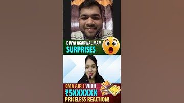 CMA AIR 1 Gets a Special REWARD 💰From Divya Agarwal Mam | Priceless Reaction 😍