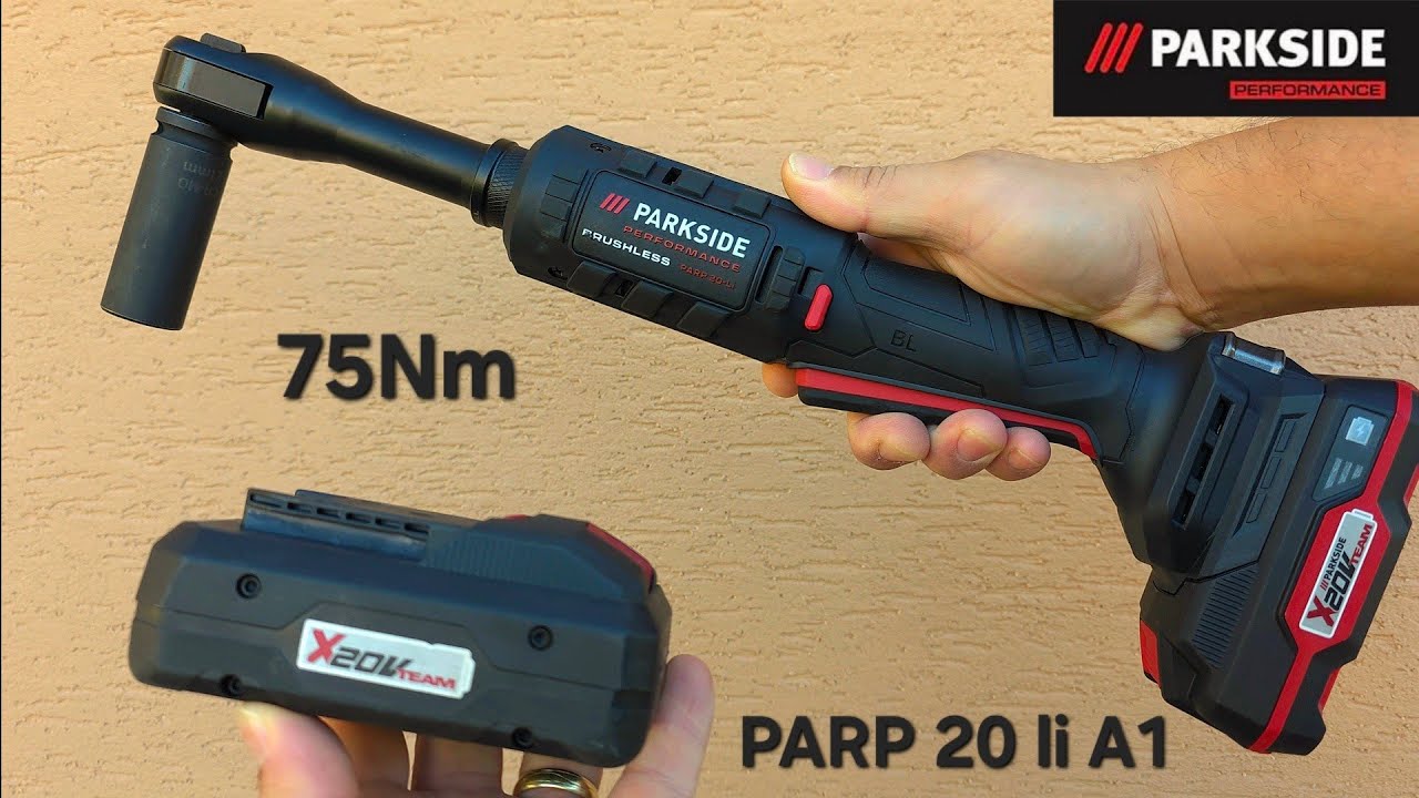 Гаечный ключ-трещотка Parkside Performance 20 V PARP 20-Li A1 с длинной головкой.