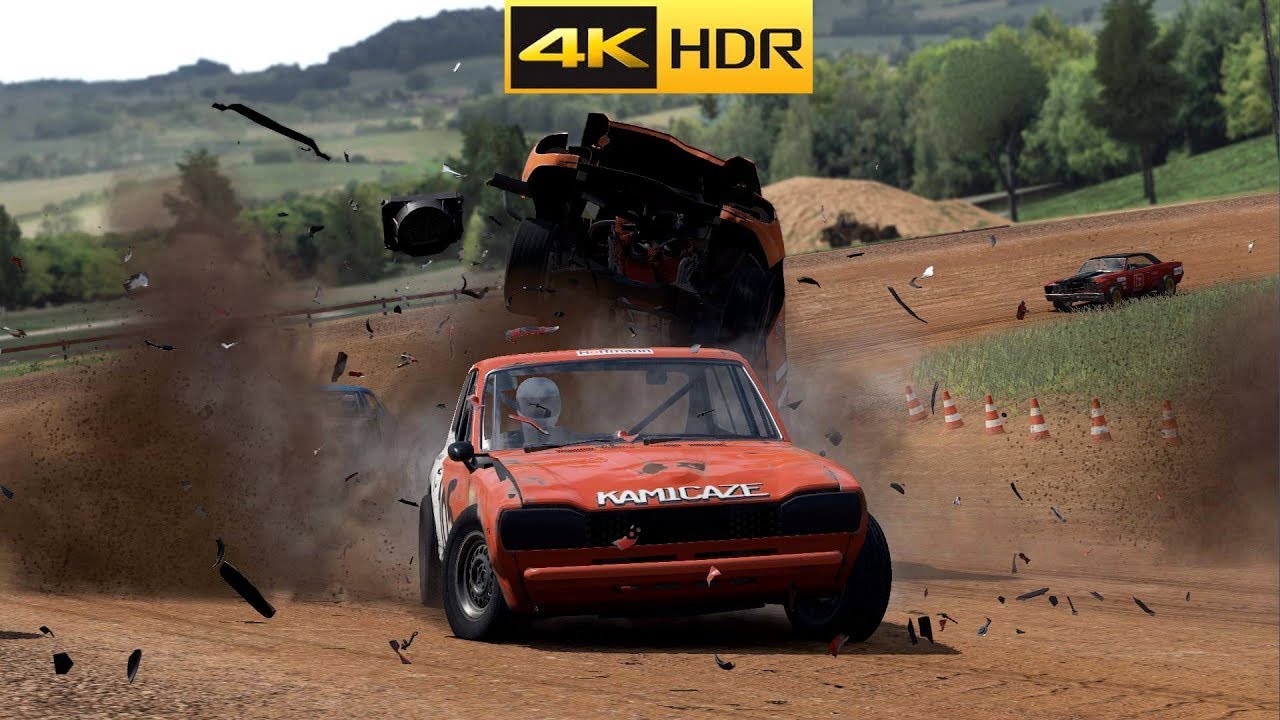 Wreckfest 4K - HDR - GAMEPLAY MAX GRAPHICS PC - YouTube
