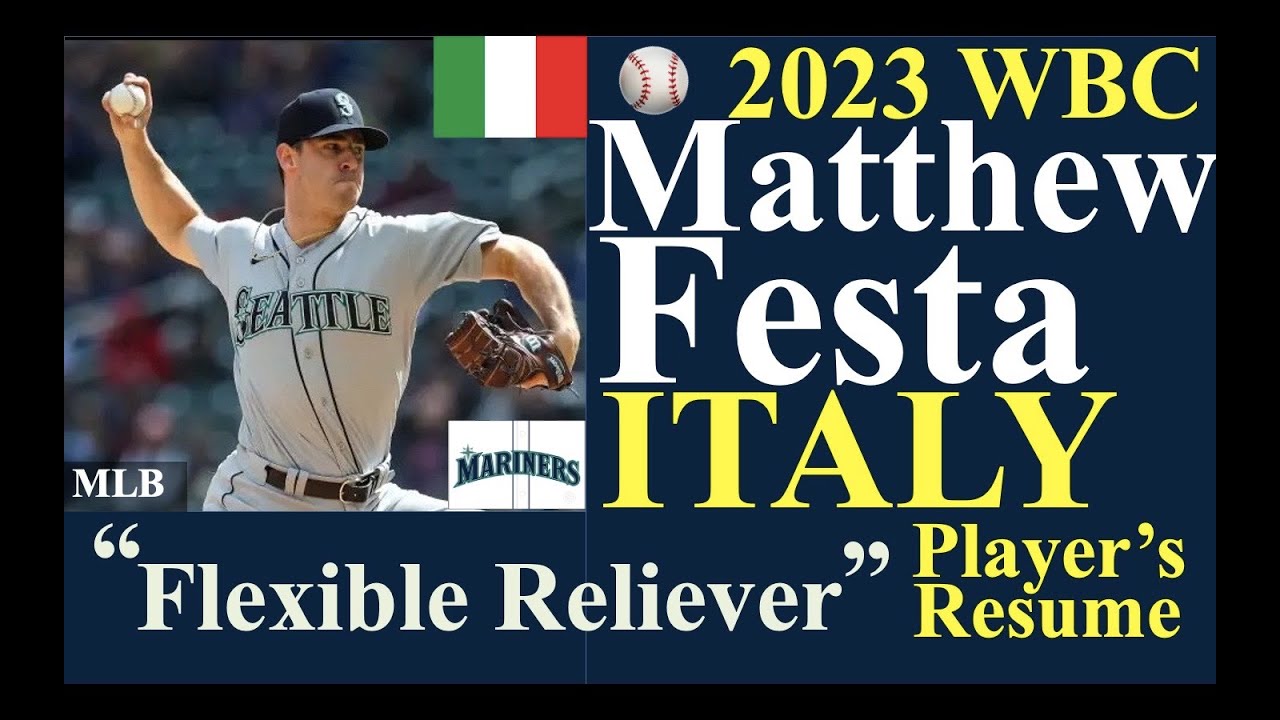 Flexible reliever!” / Matthew Festa(Seattle Mariners) / Major Leaguer  resume Vol.98 /2023 WBC Italy 