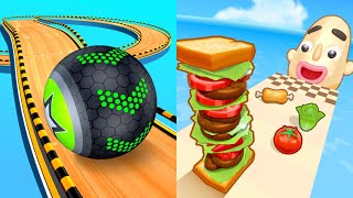 Going Balls vs Sandwich Runner - All Level Gameplay Android,iOS - NEW APK UPDATE GAMEPLAY 2024