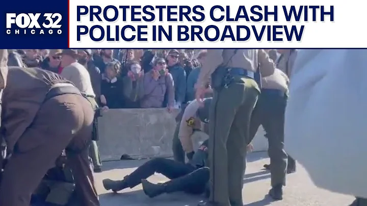 Chaos outside Broadview ICE facility as protesters clash with officers