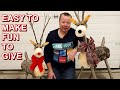 How to make wooden reindeer  diy rustic deer building fun