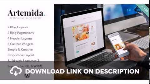 Artemida - Responsive Blog WordPress Theme Free Download