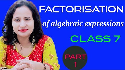 Factorisation of algebraic expressions | class 7 | part-1