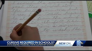 Teaching cursive would be required under Wisconsin bill