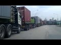 The Traffic to B2 (Evergreen Container Terminal) Leamchabang Sea Port, Thailand.