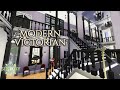 Big black modern victorian house  relaxing the sims 4 stop motion speed build