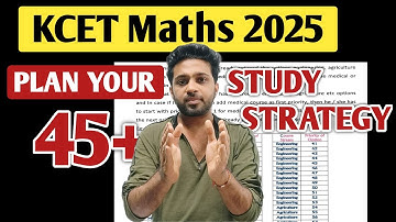 Plan your 45+/60 in Maths | KCET Mathematics 2025 Question Paper Weightage | 2nd PUC maths syllabus