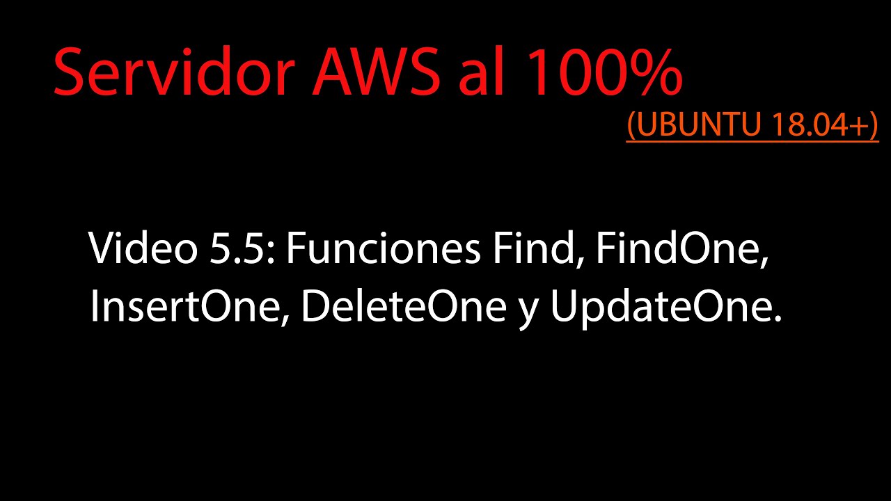Funciones Find FindOne InsertOne DeleteOne Y UpdateOne MongoDB Y