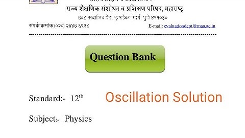 Question bank solution Oscillation