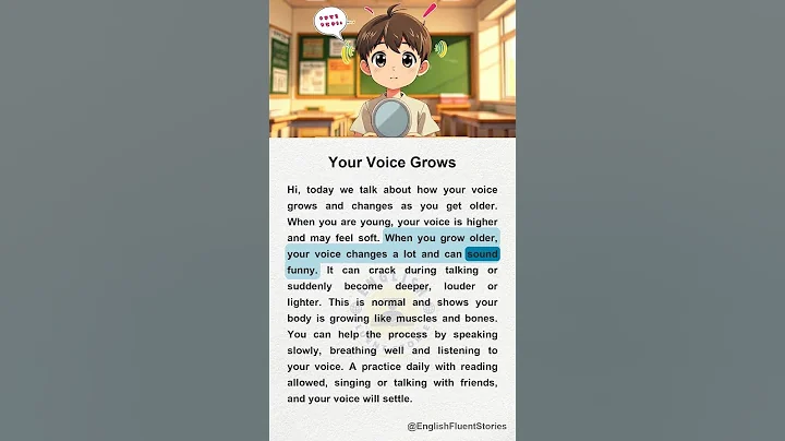 Your Voice Grows  #easyenglisheveryday #englishlearningclass  #reddit #english