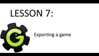 [Game Maker Tutorial] Lesson 7 - Exporting game