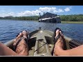 Kayaking Inside Quincy Mine Dredging Rig 2 Abandoned in Torch Lake