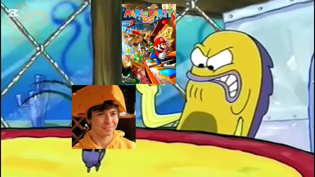 What it's Just An Ordinary Mario Party DS oh my Goodenss Squidward meme (Anti-Piracy Screen)