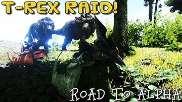ARK:Survival Evolved Xbox One - PRIMITIVE PLUS ROAD TO ALPHA - TREX RAID! [ 4 ]