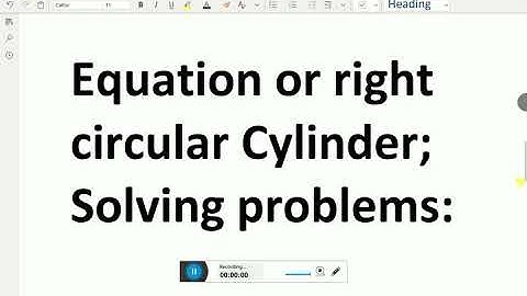 Analytical Solid Geometry: - ( Equation of right circular cylinder; Solving problems ) - 124