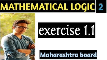 Class 12 Math 1 Exercise 1.1| HSC Maharashtra board new syllabus| Mathematical logic