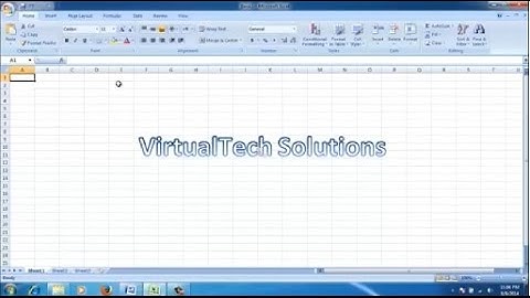 MS-Excel 2007 Introduction - Insert, Delete Spreadsheet