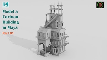 Autodesk Maya | How to Model a Cartoon Building | Part 1 of 2.