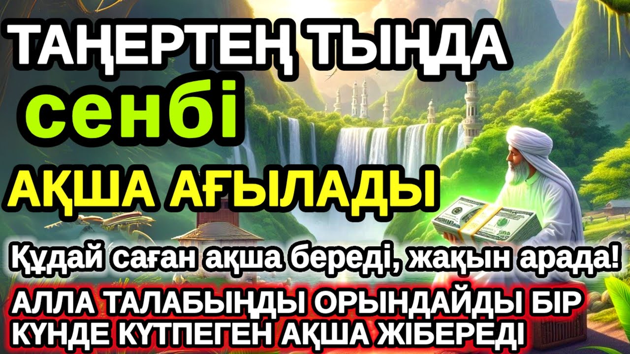 Тыңда Өте күшті дұға сенбі, Алла бір күнде ойламаған ақша байлық жібереді, ризығың көбейеді