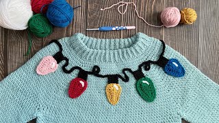 Glow Up: A Christmas Lights Sweater Makeover