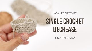 How to Crochet a Regular Single Crochet Decrease (right-handed) | Amigurumi Essentials