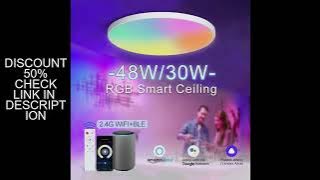 Smart Modern Ceiling Lamps 220V 30W 48W RGB CCT Smart Home Led Lights WIFI APP Voice Control with Al