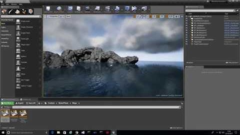 UE4 - Cloudscape Seasons - planar reflection over water
