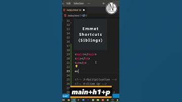 Siblings | Emmet shortcuts | Code faster in Visual Studio | MNA Web Programming | #vscode #coding