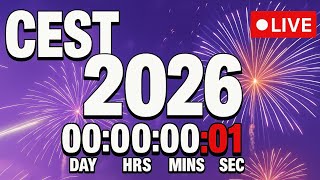 Happy New Years Countdown 2026 For Europe Central Summer Time Utc2