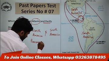 Past Papers Tests Series #07 Solved | SPSC FPSC PPSC PCS CSS NTS OTS PMS KPPSC and MCQs Preparation