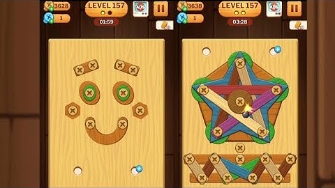 Screw Puzzle: Wood Nut & Bolt - Level 157