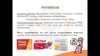 картинка: 30.2. Средства, влияющие на секреторную функцию желудка (лечение гастрита и язвы)