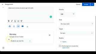 Creating e-Learning Folders and Assignments using Google Drive and Google Classroom