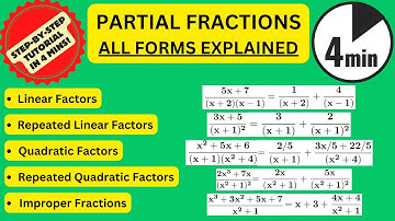Master Partial Fractions in 4mins | All Forms Explained Step-By-Step